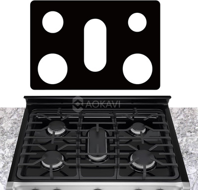 Five Burners PTFE Non-Stick Gas Stove Burner Cover Protector
