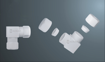 PTFE 90° Elbow Fitting